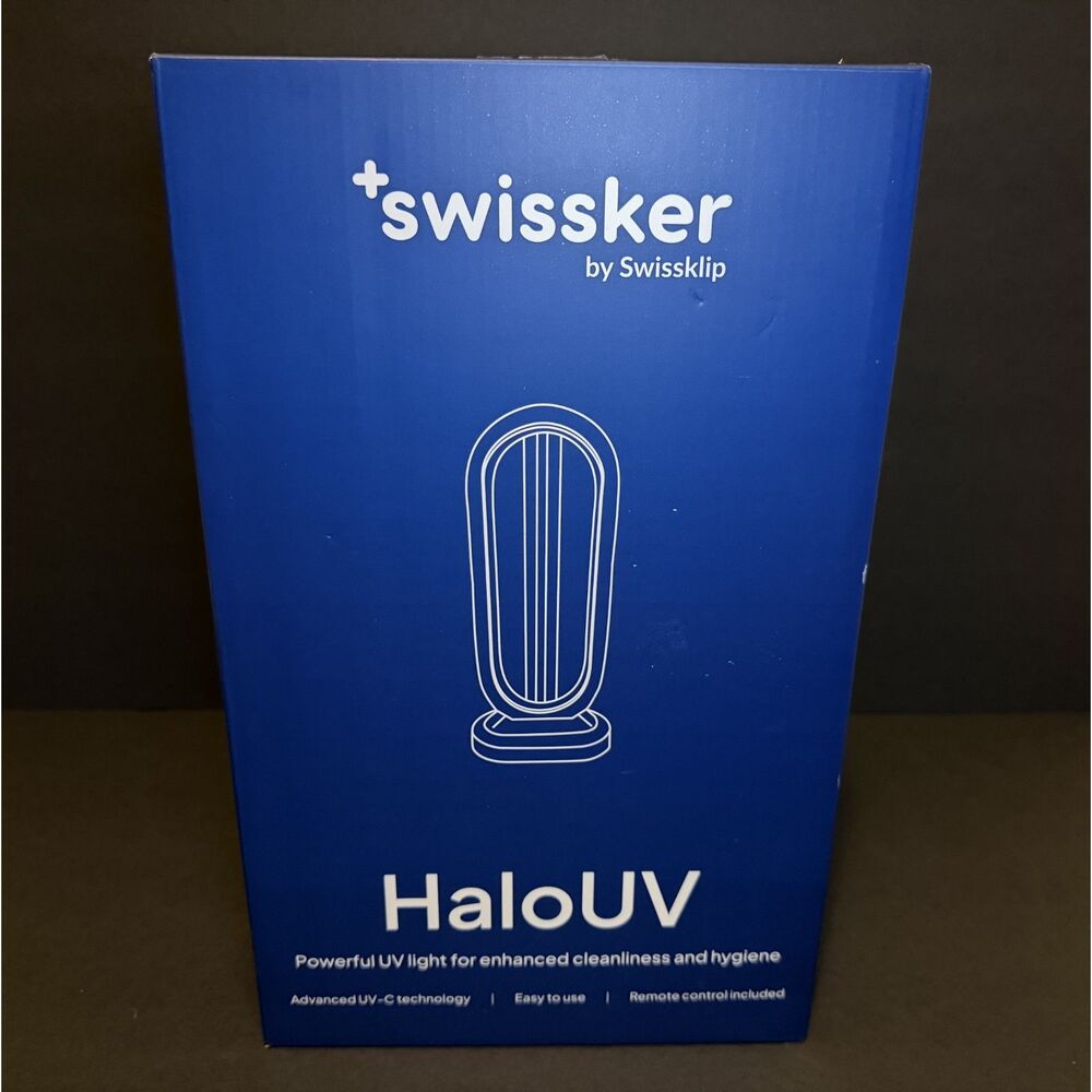 Swissker HaloUV UV-C Sanitizing Lamp Light w Remote Open Box Tested